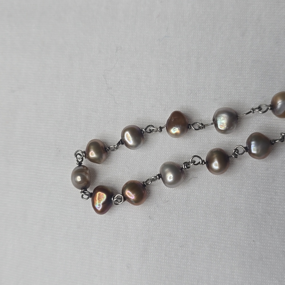 Pearl and Silver bracelet. - Picture 4 of 5